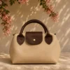 Magnetic Mini Women's Handbag with Decorative Accents Brown