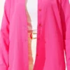 Cuffed Button Basic Shirt Fuchsia – Image 3