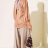 Cuff Button Jacquard Satin Shirt - Imagen 3