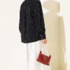 Button-Cuff Polka Dot Shirt Black - immagine 3