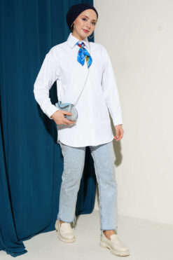 Alternative view of Cuff Button Plain Shirt White