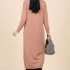 Metal Gold Button Long Knit Cardigan Rose Dust - Afbeelding 3