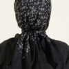 Mini Floral Detailed Scarf Anthracite - Afbeelding 3