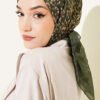 Mini Floral Detailed Scarf Khaki - Afbeelding 2