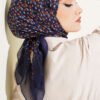 ⁦Mini Floral Detailed Scarf Black⁩ - الصورة ⁦5⁩