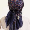 Mini Floral Detailed Scarf Navy Blue - Image 3