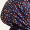 Mini Floral Detailed Scarf Navy Blue - Image 4
