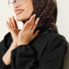 Mini Floral Detailed Scarf Black - Afbeelding 2