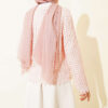Short Knit Cardigan with Mini Floral Embroidery Pink - Image 3