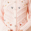 Short Knit Cardigan with Mini Floral Embroidery Pink - Image 4
