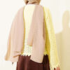 Short Knit Cardigan with Mini Floral Embroidery Yellow - Image 3
