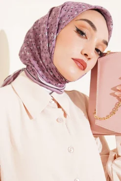 Vista alternativa de Floral Stripe Transition Scarf Mink