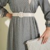 Mini Polka Dot Patterned Dress Grey - Image 4