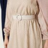 Mini Polka Dot Patterned Dress Powder Pink - Afbeelding 4
