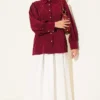 ⁦Mini Stone Button Shirt Burgundy⁩ - الصورة ⁦2⁩