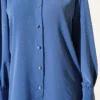 Mini Stone Button Shirt Indigo - Afbeelding 4