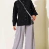 Mini Stone Button Shirt Black - Afbeelding 2