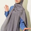 Monogram Patterned Crinkle Scarf Charcoal - Afbeelding 2