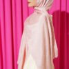Monogram Patterned Crinkle Scarf Powder Pink - Afbeelding 3