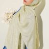 Monogram Patterned Crinkle Scarf Oil Green - Imagen 5