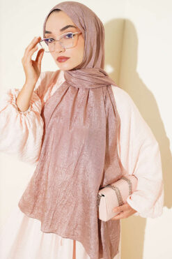 Alternative view of Monogram Patterned Crinkle Scarf Mink