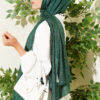 Monogram Patterned Crinkle Scarf Emerald – Bild 3
