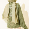Patterned Openwork Short Cardigan Khaki – Bild 3