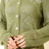Patterned Openwork Short Cardigan Khaki – Bild 4