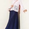 Patterned Openwork Short Cardigan Pink - immagine 2