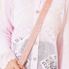Patterned Openwork Short Cardigan Pink - immagine 4