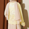Patterned Openwork Short Cardigan Yellow – Bild 3