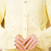 Patterned Openwork Short Cardigan Yellow – Bild 4
