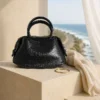 Stitched Front Women's Handbag Black - immagine 2