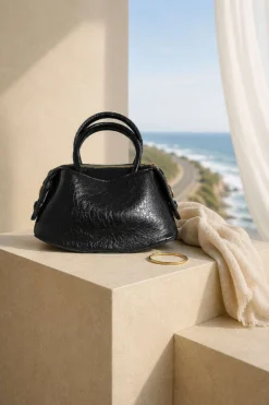 Alternative view of Stitched Front Women's Handbag Black