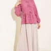Button-Up Shirt with Bow Detail Magenta - Imagen 2
