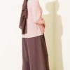 ⁦Button-Up Shirt with Bow Detail Powder Pink⁩ - الصورة ⁦3⁩