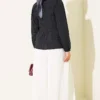 ⁦Button-Up Shirt with Bow Detail Black⁩ - الصورة ⁦3⁩