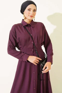 Alternative view of Dress with Front Dart Detail Plum