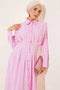 Alternative view of Dress with Front Dart Detail Pink