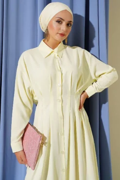 Alternative view of Dress with Front Dart Detail Yellow