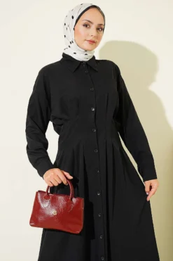 Alternative view of Dress with Front Dart Detail Black