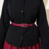 Basic Shirt with Front Pleats Black – Bild 4