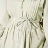 Pleated Front Sailor Collar Shirt Hazel - Image 4