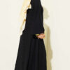 Two-Piece Set with Ribbed Detail Blouse and Hem Edge Black - Imagen 3