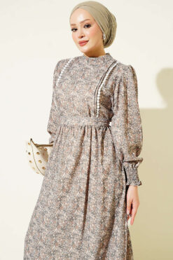 Alternative view of Ribbed Lace Patterned Dress Hazel