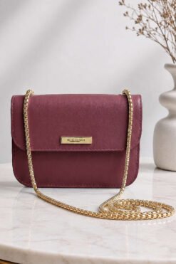 New Style Women's Arm Patch Handbag Burgundy