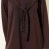 Shoulder Lace Scarf Two-Piece Set Brown – Bild 4