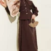 Shoulder Lace Scarf Two-Piece Set Brown – Bild 5