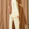 Shoulder Lace Scarf Two-Piece Set Yellow – Image 3