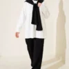 Shoulder Detail Two-Piece Set Black – Image 2